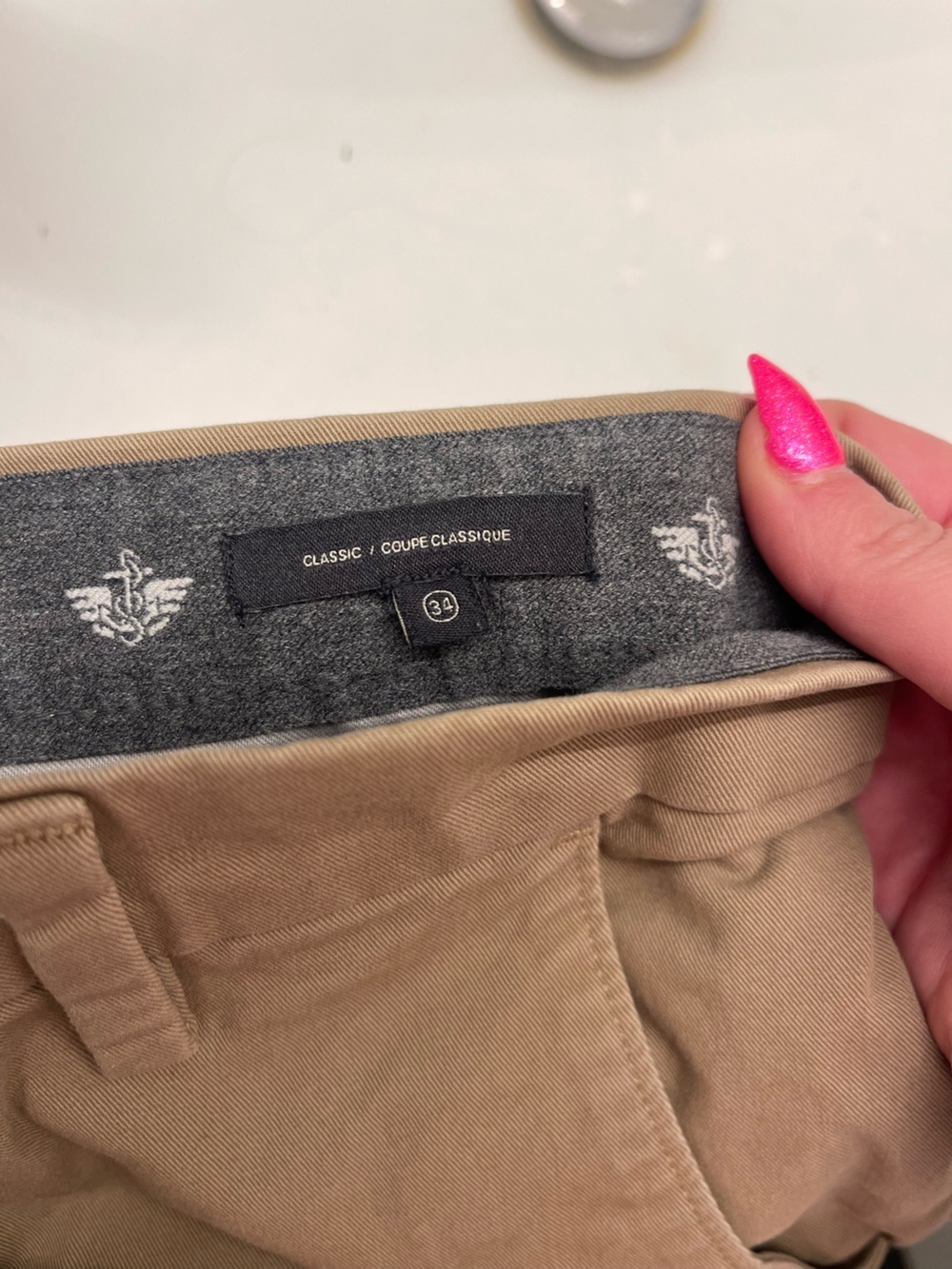 Dockers Men's Khaki Straight-Leg Chinos - Light Brown - Picture 5 of 6